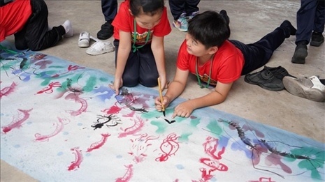 水墨畫(huà)教學(xué)。主辦方供圖