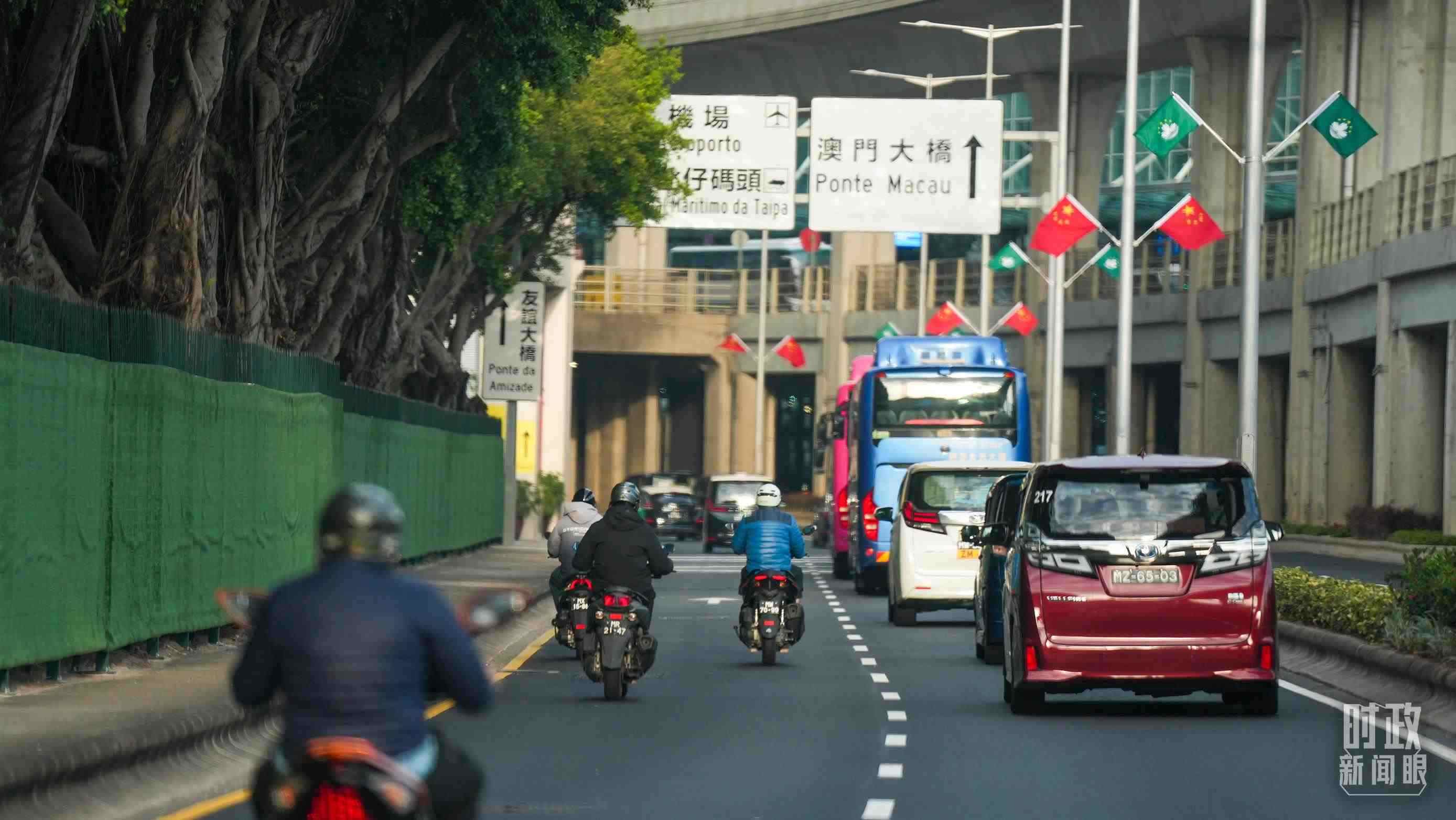 △澳門街頭。（總臺記者李晉拍攝）
