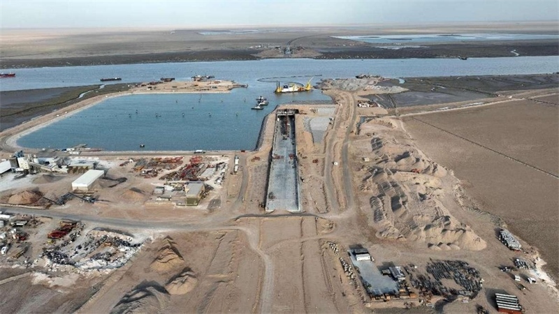 施工現(xiàn)場一景。中交天津航道局有限公司供圖