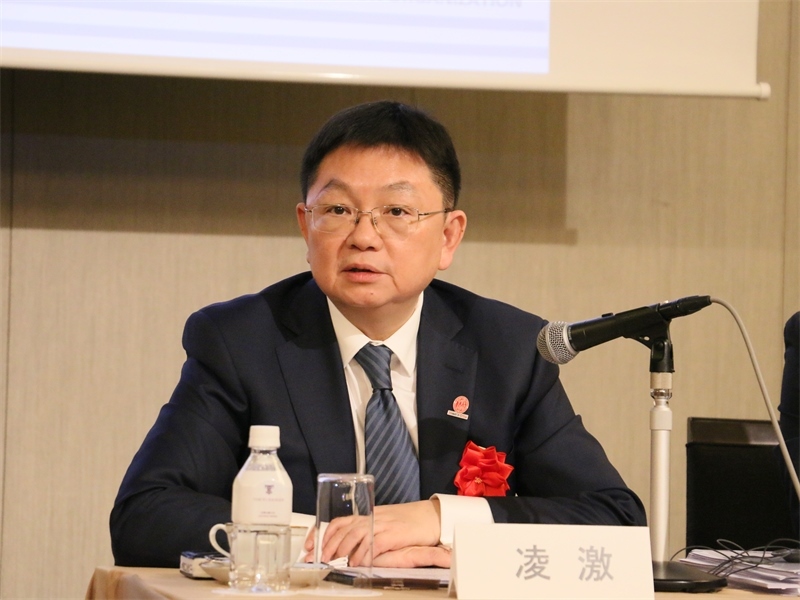 商務(wù)部副部長兼國際貿(mào)易談判副代表凌激致辭。人民網(wǎng) 許可攝