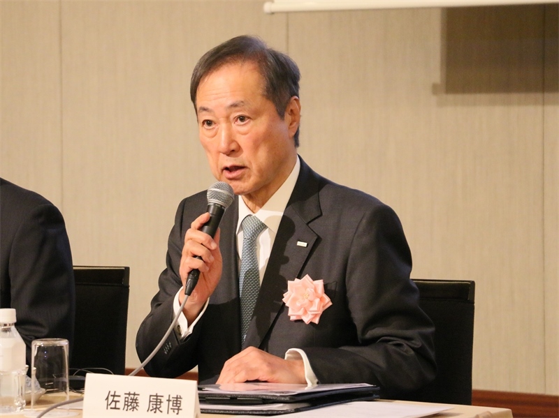 日中投資促進(jìn)機構(gòu)會長佐藤康博致辭。人民網(wǎng) 許可攝