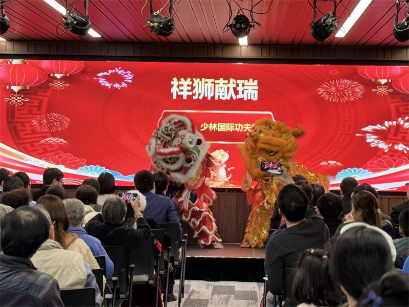 活動(dòng)現(xiàn)場(chǎng)舞獅表演。主辦方供圖
