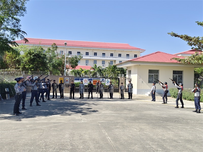 馬德島港港口設(shè)施安全聯(lián)合演習(xí)現(xiàn)場(chǎng) -中緬油氣管道公司供圖