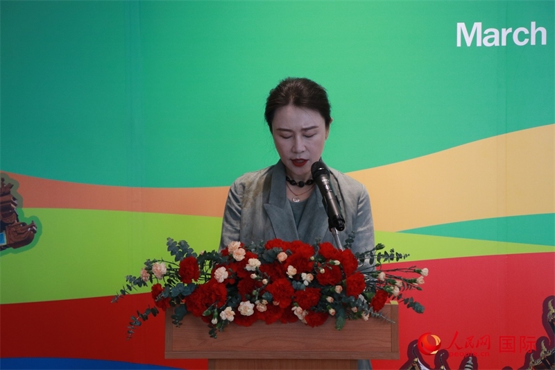 華彬文化基金會秘書長盧戰(zhàn)發(fā)表講話。朱瀟逸攝