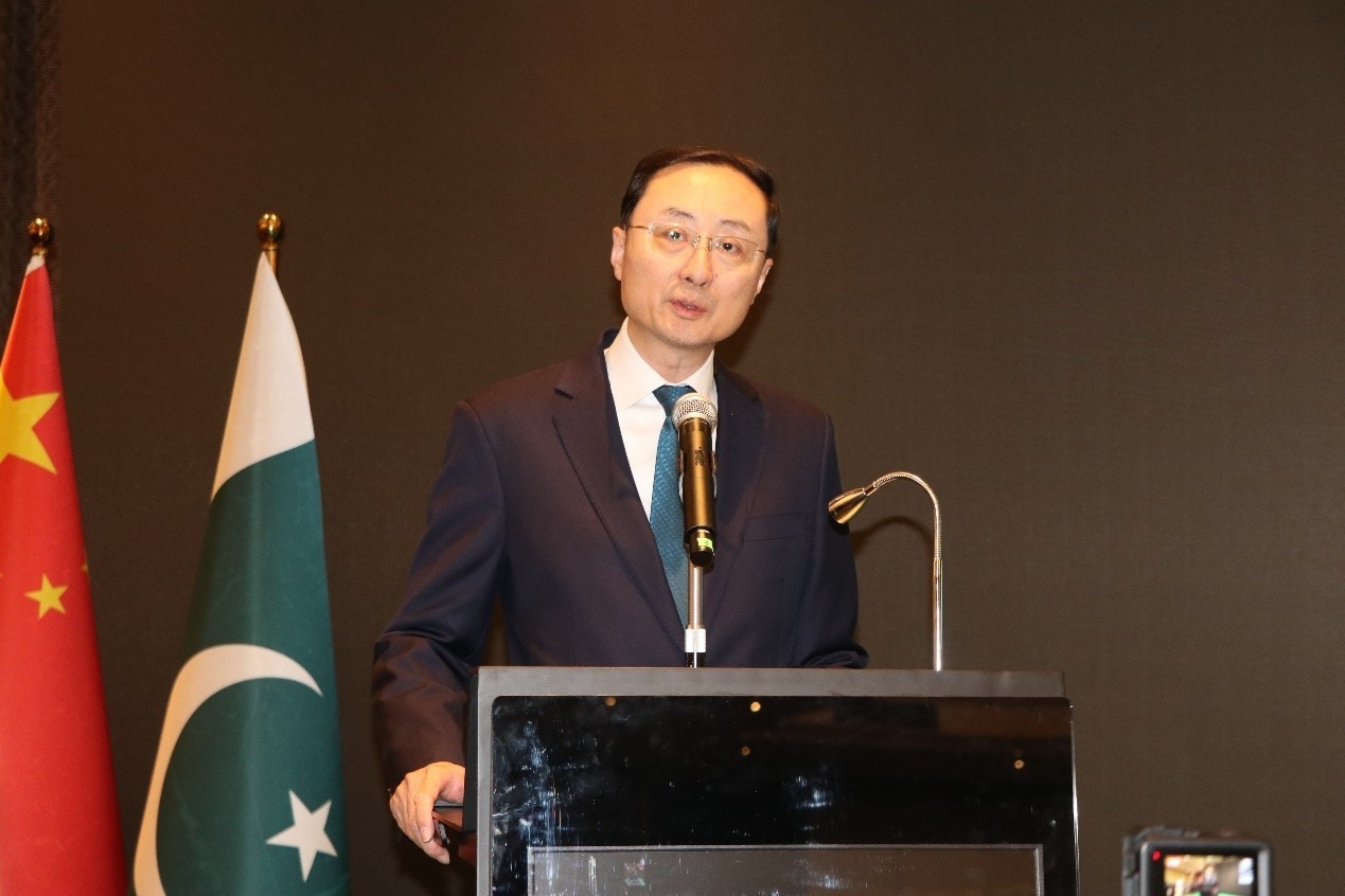 外交部副部長(zhǎng)孫衛(wèi)東致辭。巴基斯坦駐華大使館供圖