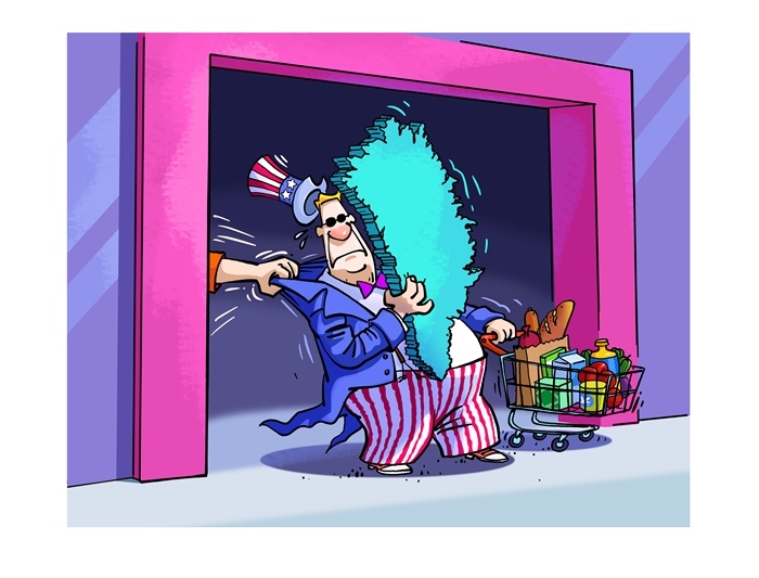 漫畫作者：馬宏亮（人民網(wǎng)版權圖片，未經(jīng)授權請勿轉(zhuǎn)載。）