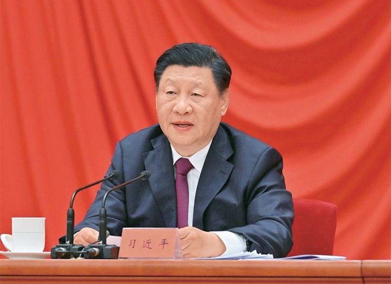 2022年5月10日，慶祝中國共產(chǎn)主義青年團成立100周年大會在北京人民大會堂隆重舉行。中共中央總書記、國家主席、中央軍委主席習近平在大會上發(fā)表重要講話。 新華社記者 岳月偉/攝