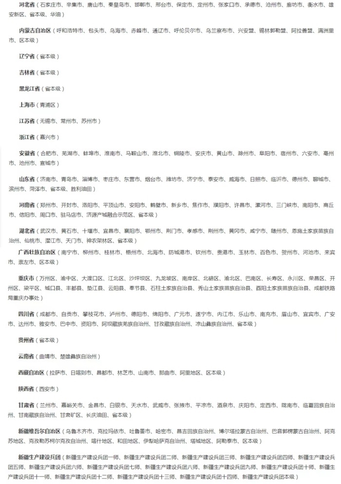截至5月8日已開通醫(yī)保個賬跨省共濟的統(tǒng)籌區(qū)。（國家醫(yī)保局官網(wǎng)截圖）