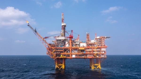 我國首個海上CCUS項目設施恩平15-1平臺。受訪者供圖